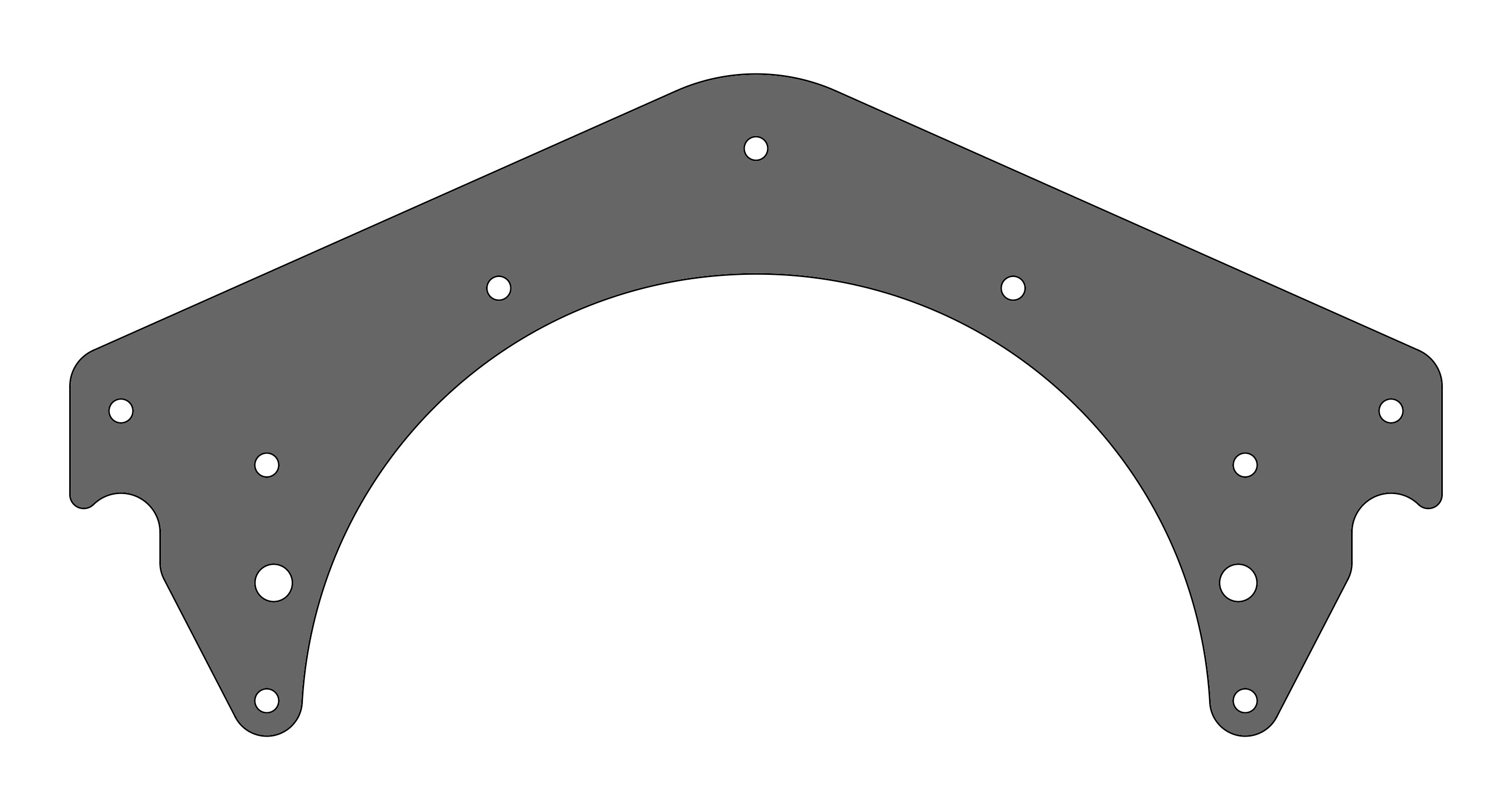 Mid Motor Plate S&W Dragster 1/4" Aluminum