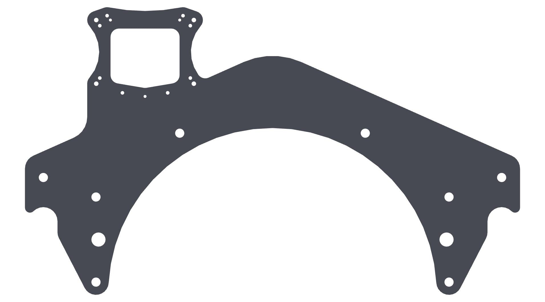 Mid Motor Plate With Coil Mount S&W Dragster Chassis