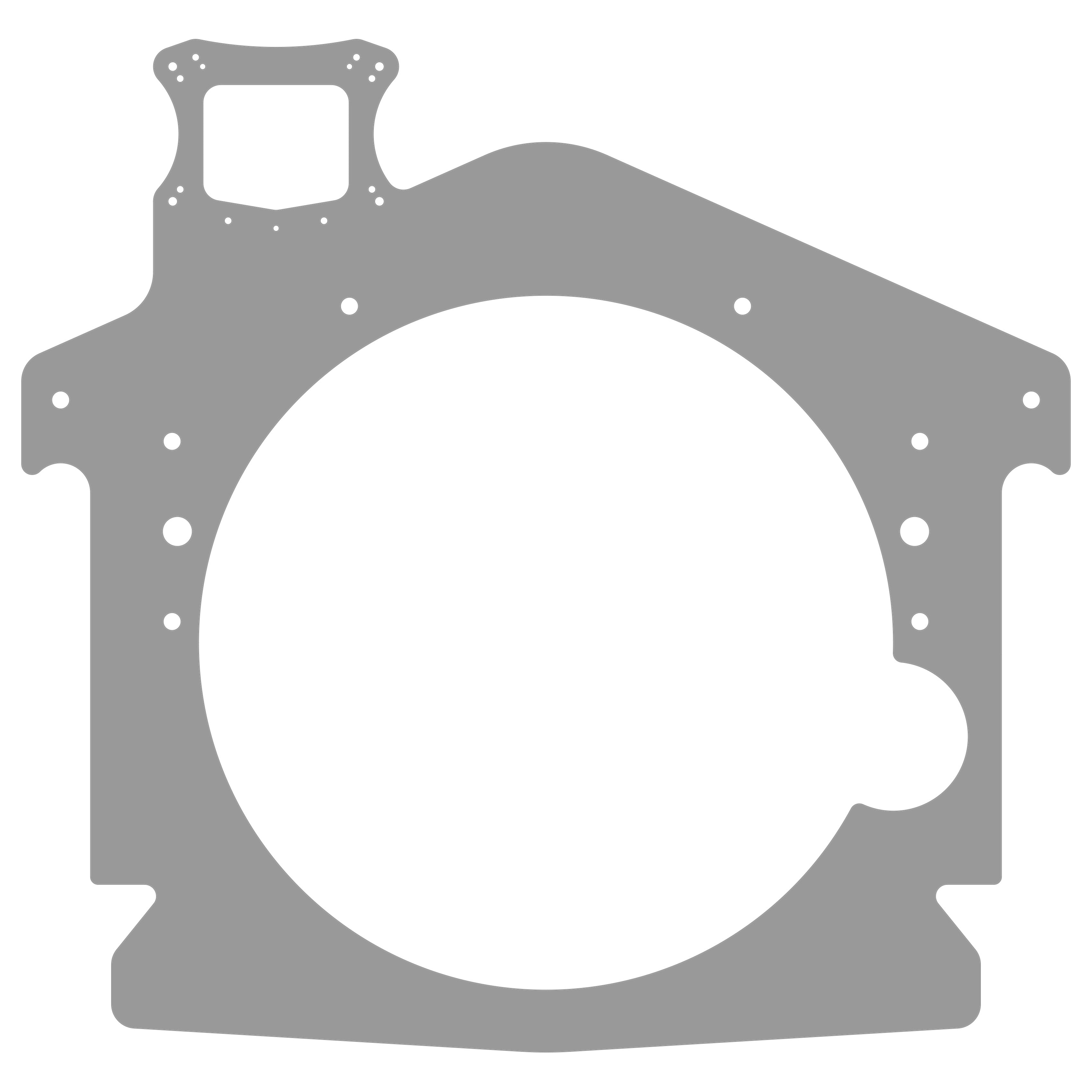 Full Mid Plate With Coil Mount - 1/4" Alum- S&W 4-Link Dragster