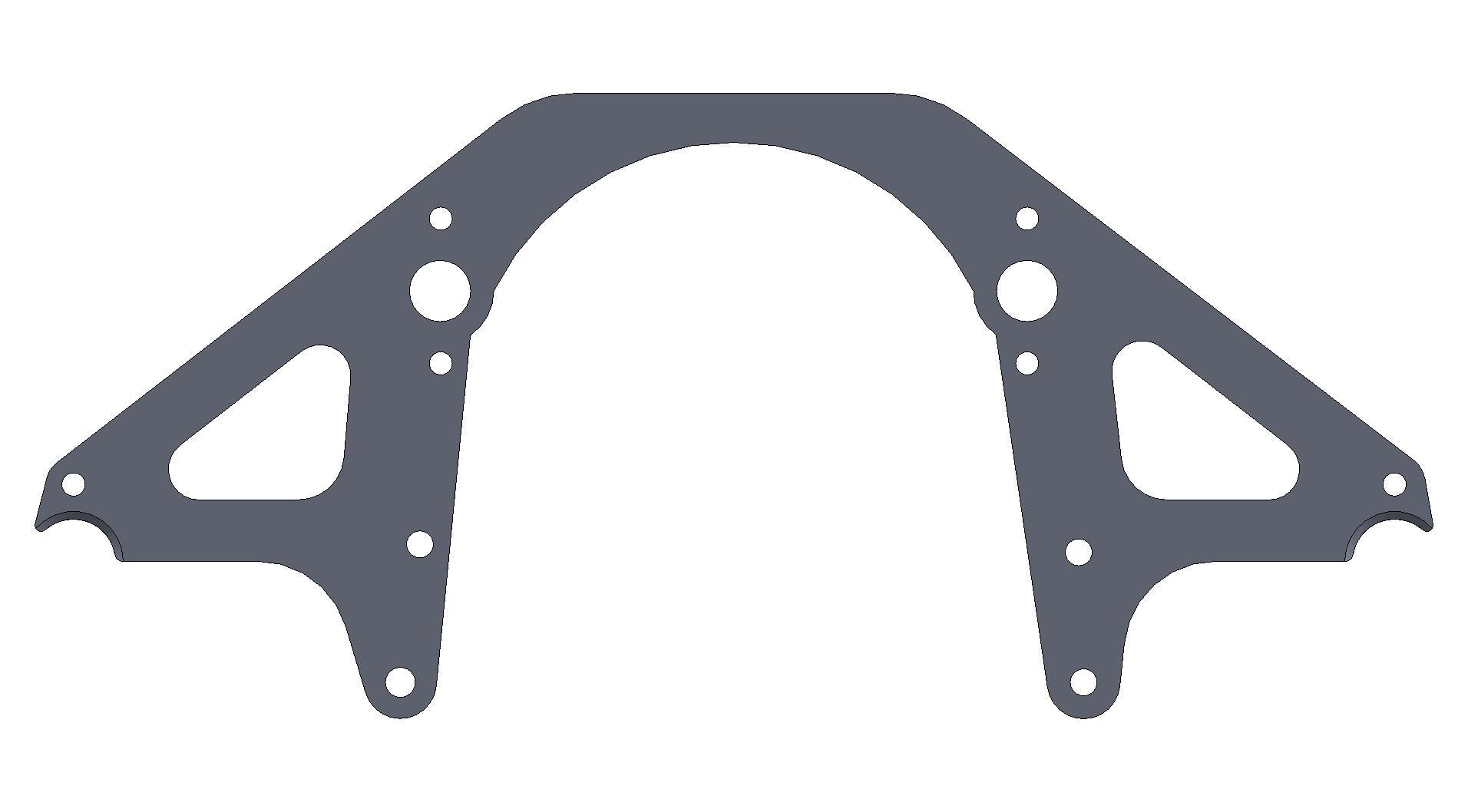 BBC Dragster Front Motor Plate - One Piece - Extra Wide Chassis