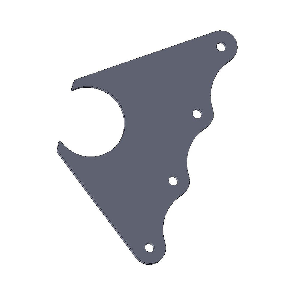 Dragster Solid Rear Mounting Bracket 1/4" Domex For 3" Axle Tube