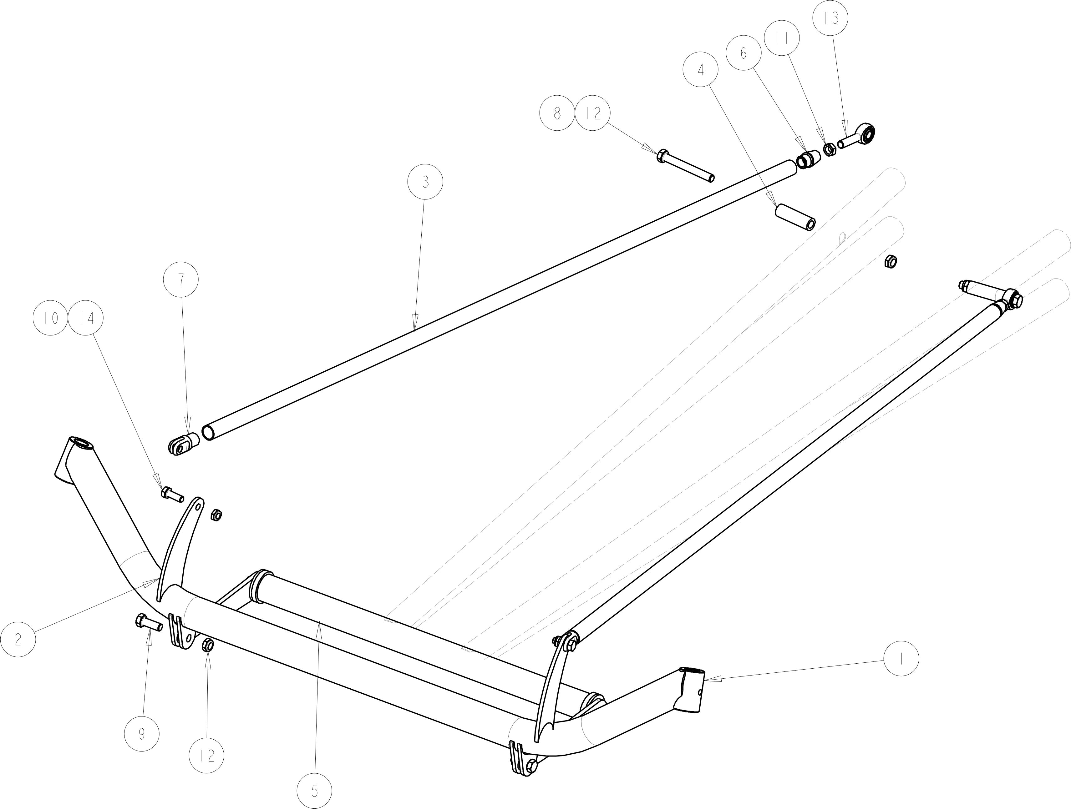 Front Axle & Torsion Bar Kit for Front Engine Dragster 05-173