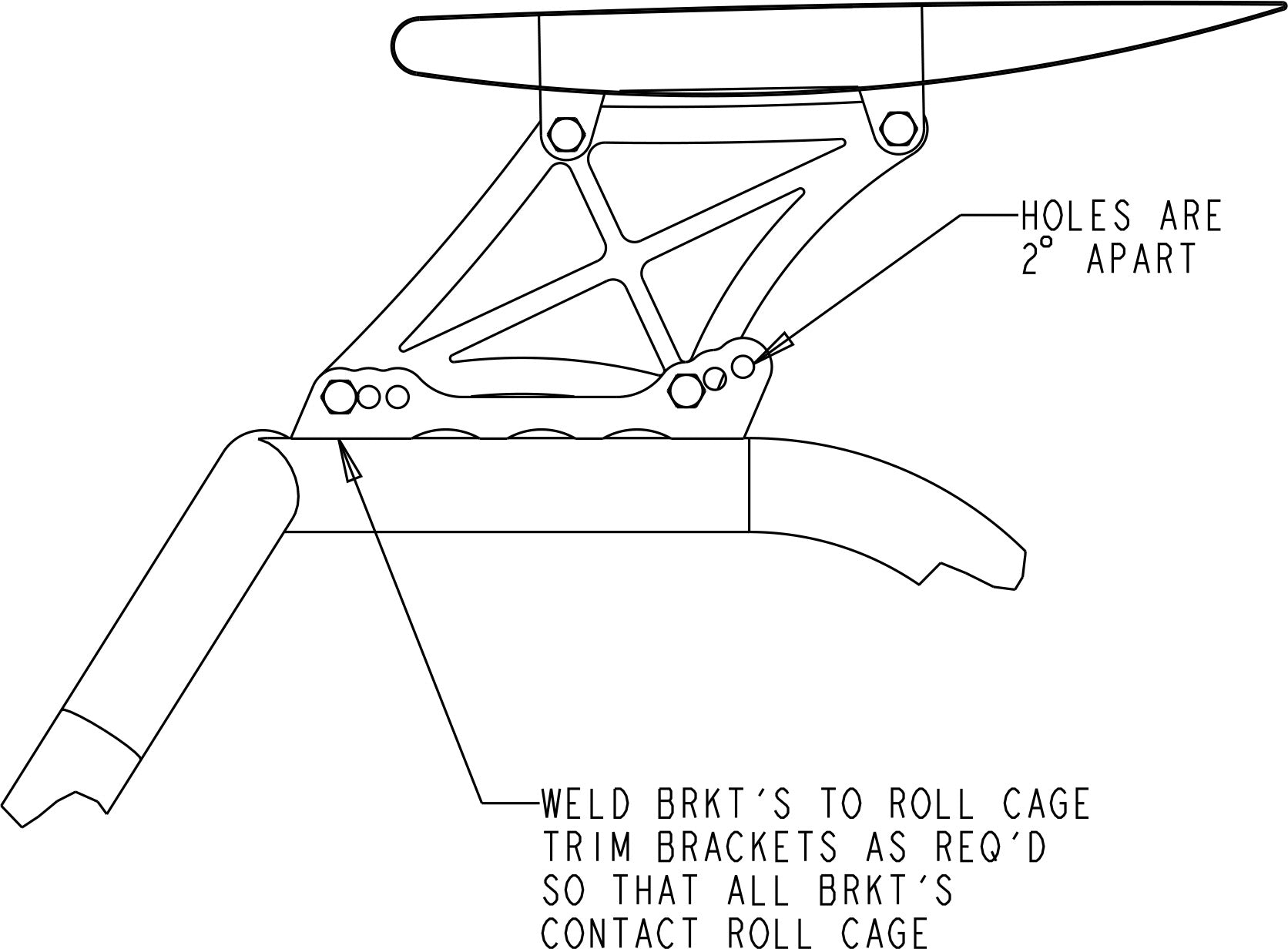 Altered Wing Mount Kit - Aluminum Plate