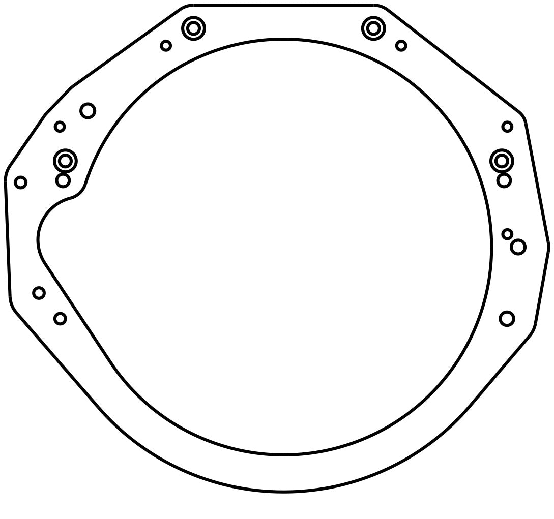 Transmission Adapter Plate Profiled - Big Block Chrysler To Powerglide, Big Block Chrysler Engines With 8 Bolt Crank  Shaft