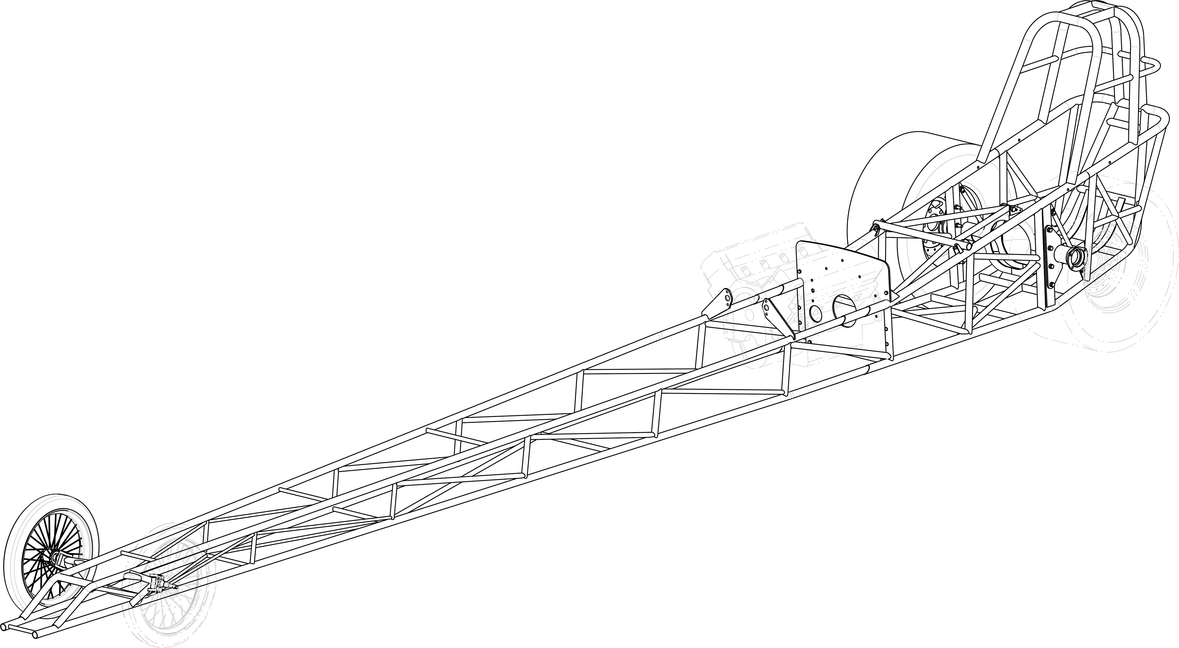 225" Front Engine Dragster Blueprint