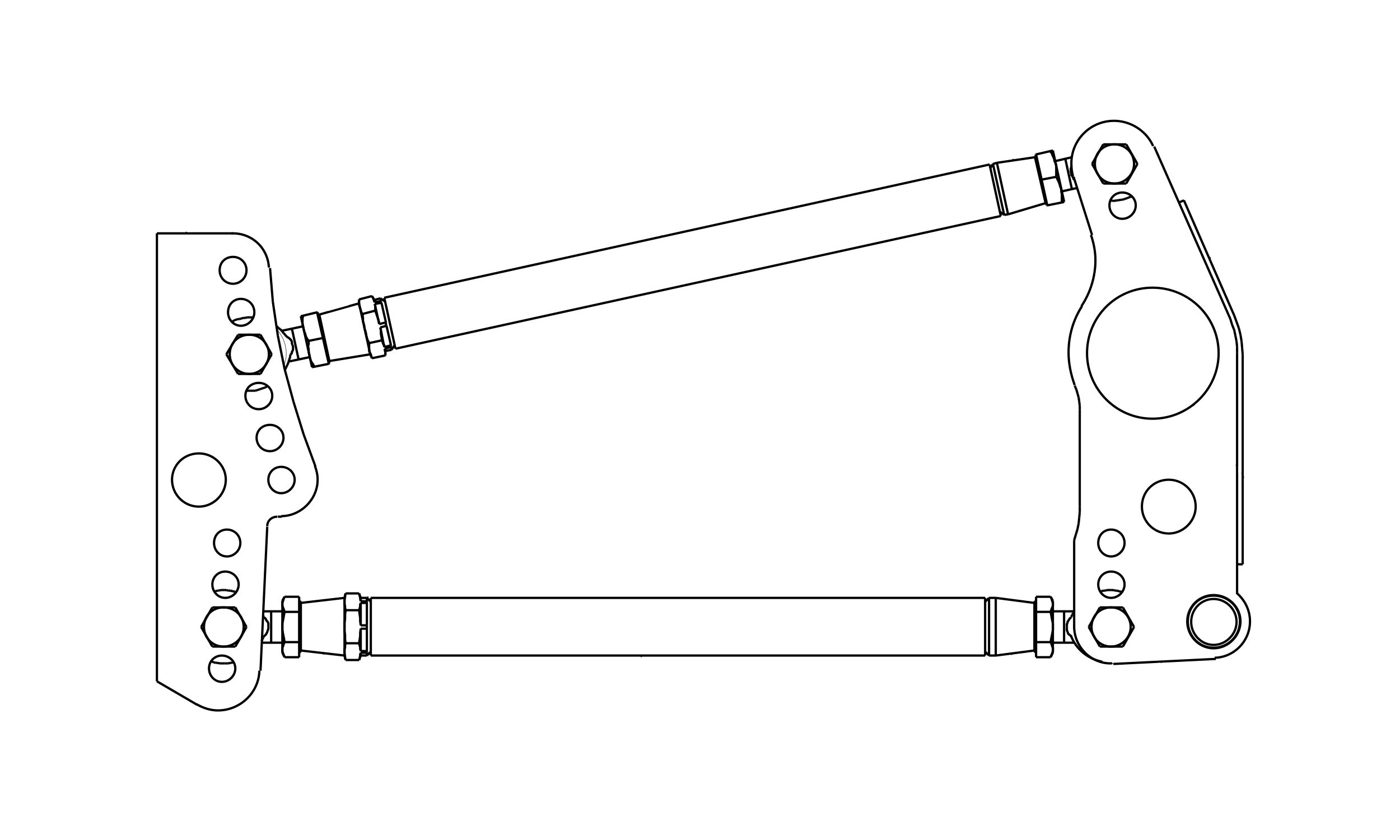 Ultra Pro 4-Link Unwelded Kit With 5/8" Hardware, Chromoly Rod Ends & Brackets