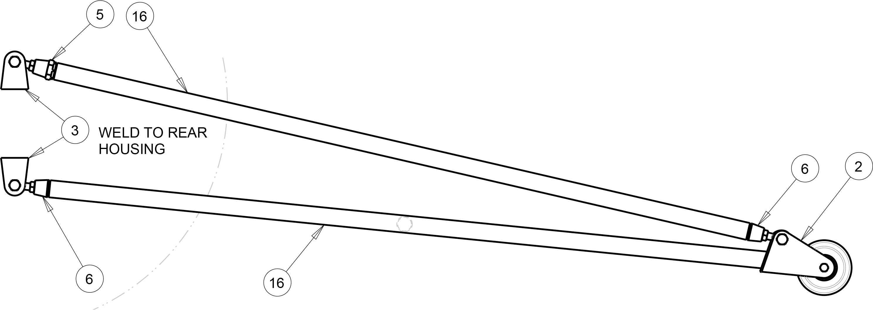 85" Wheelie Bar Kit With Quick Adjustments, Unwelded