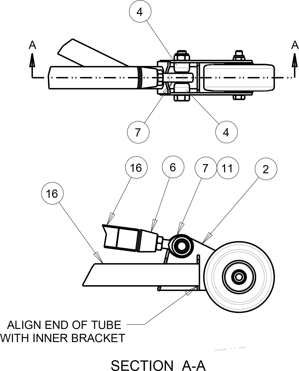 85" Wheelie Bar Kit With Quick Adjustments, Unwelded