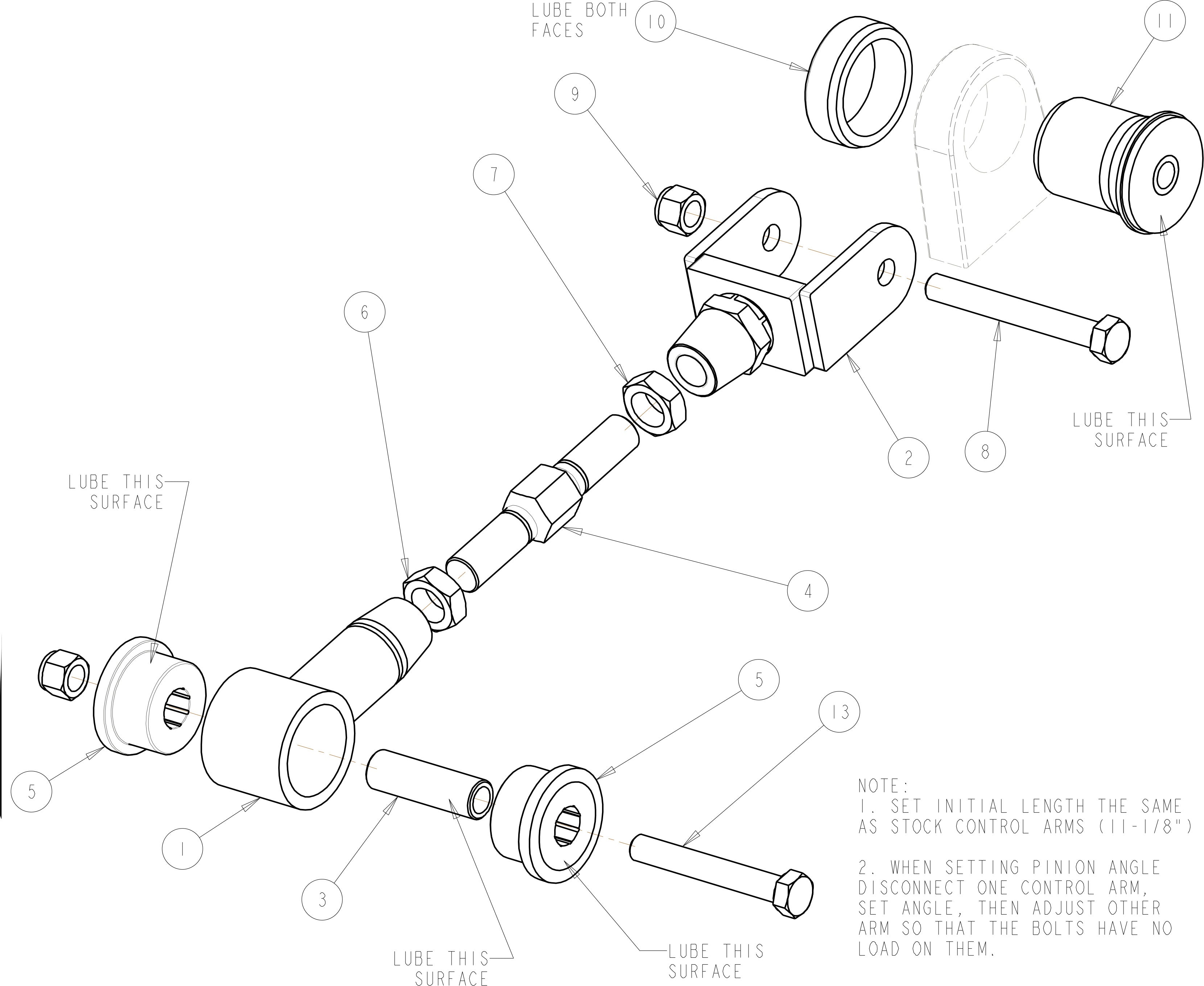 GM G-Body Adjustable Street Upper Control Arm