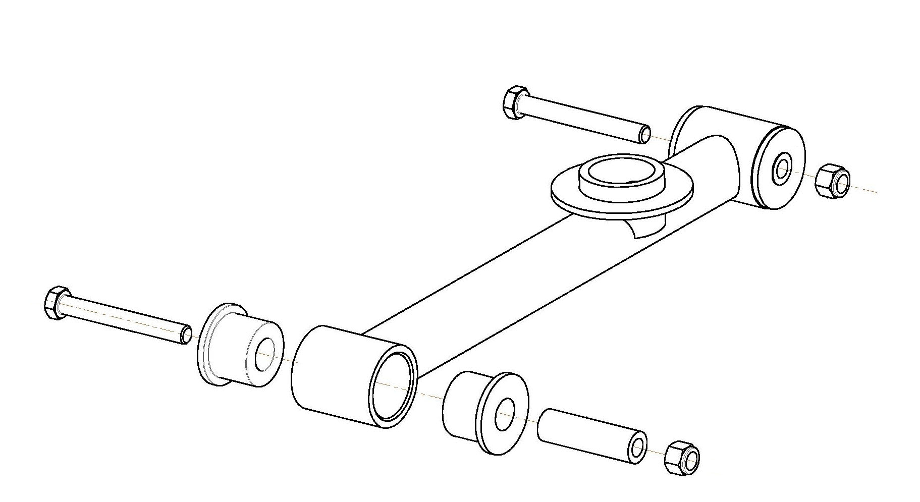 1979-2004 Ford Mustang Lower Control Arms With Sway Bar Mounting Brackets