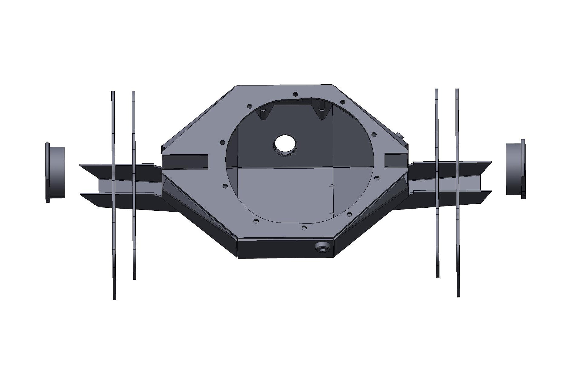 Fabricated 9" Ford Mild Steel Housing With Brackets, Housing Ends & Back Brace