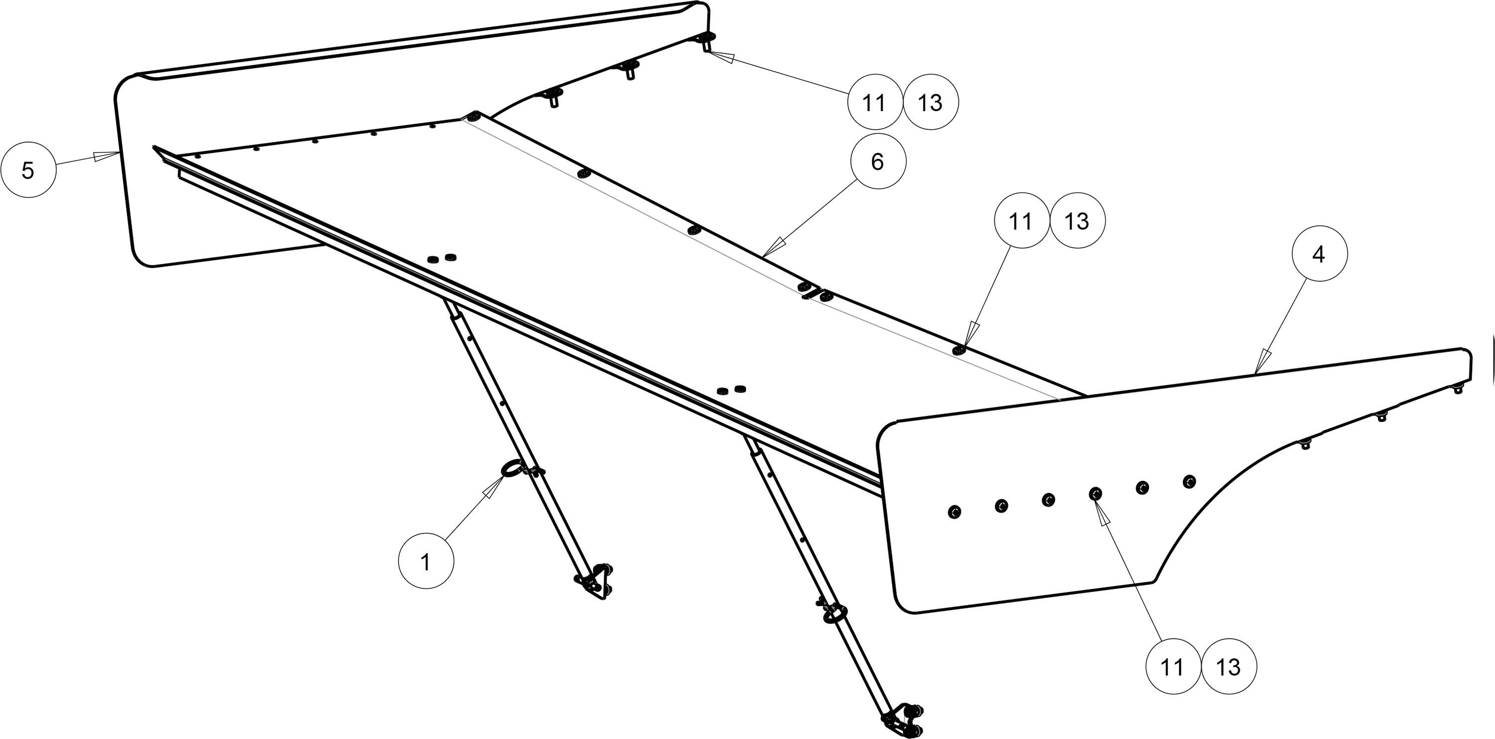 1968-1972 Chevrolet Chevelle, Cutlass & Monte Carlo & Pontiac GTO & Buick Skylark Rear Spoiler Kit 95-715