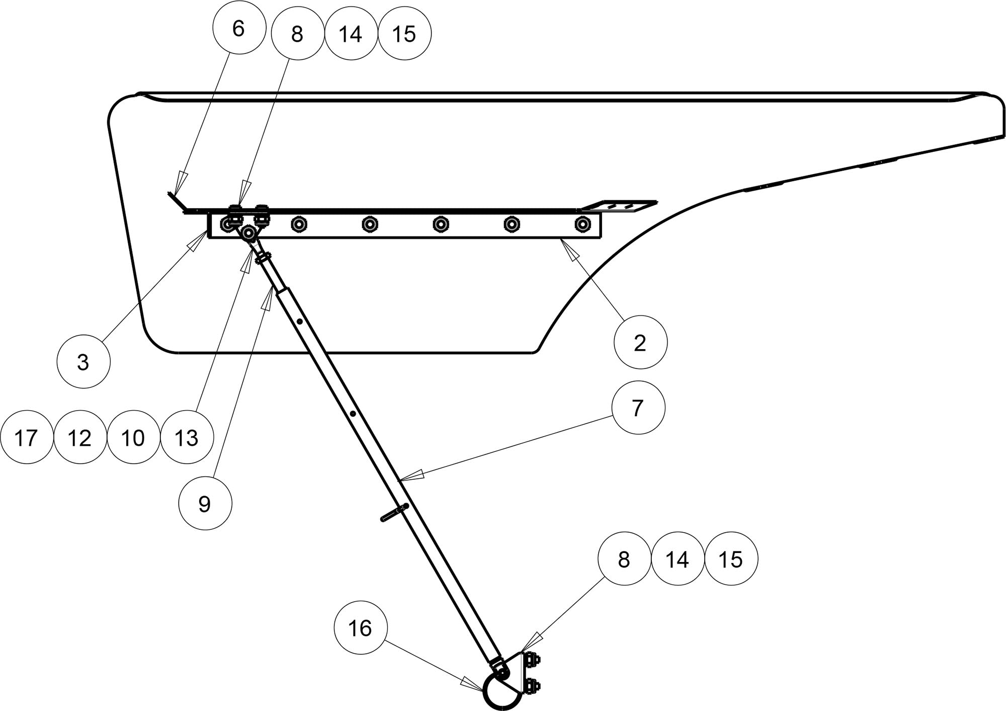 1968-1972 Chevrolet Chevelle, Cutlass & Monte Carlo & Pontiac GTO & Buick Skylark Rear Spoiler Kit 95-715