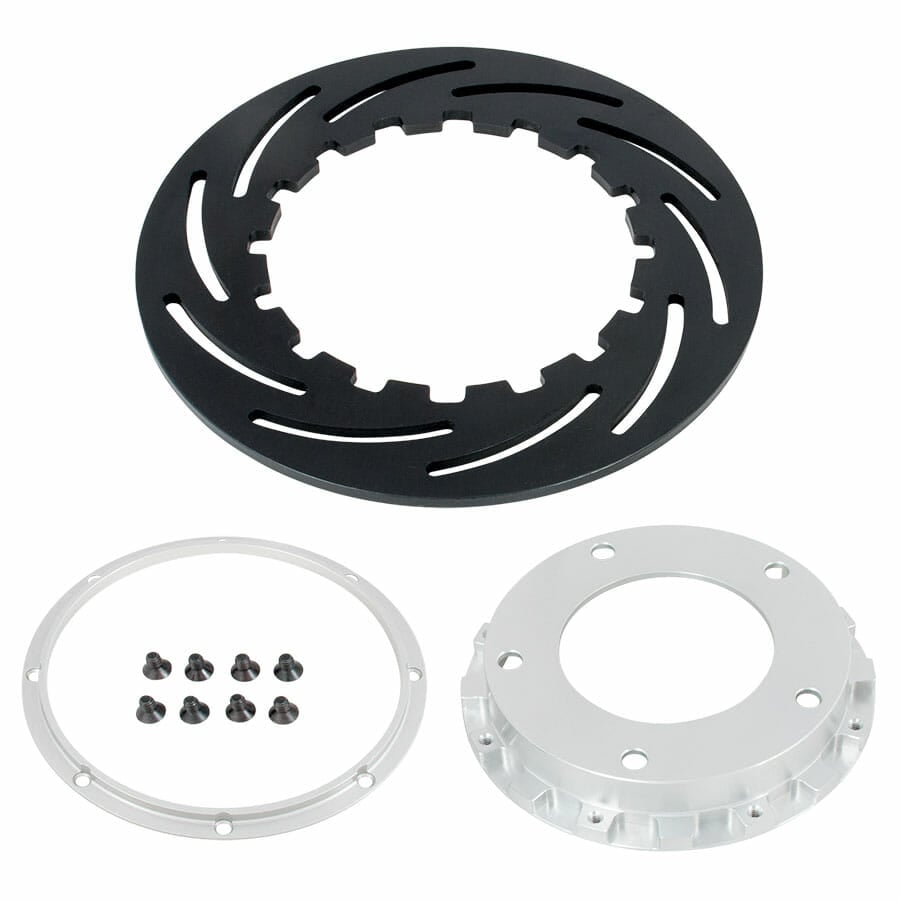 Strange Pro II Spindle Mount Brake Kit | For Strange Aluminum Struts | 2 Pc Rotors, Single Piston Calipers & Semi Metallic Pads