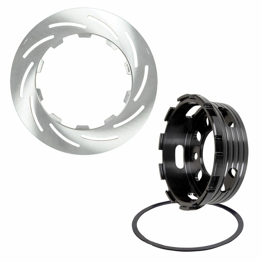 Pro II Stainless Steel Dynamic Drive Mount Completion Kit | For Strange P1020 Axle Package | Pro Series 2S Rotors, 4 Piston Billet Evolution 4 Calipers | & DRM-35 Metallic Pads