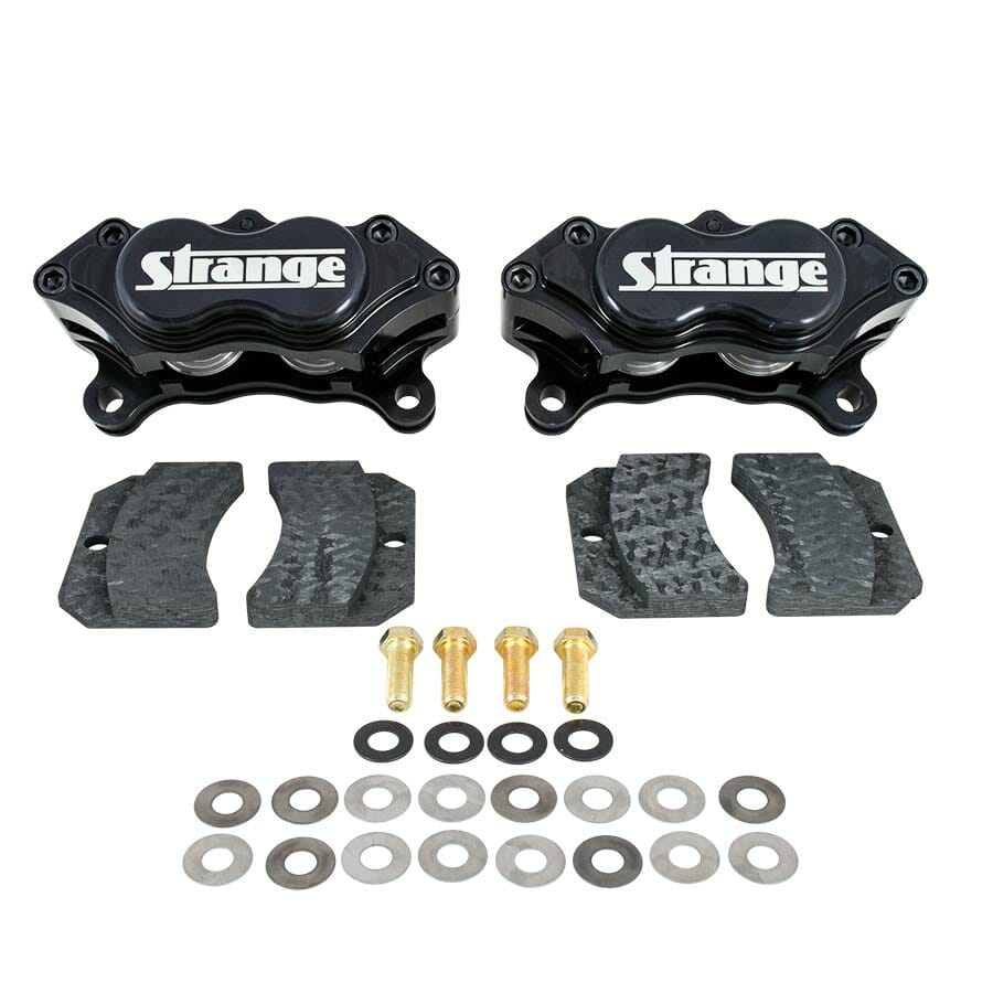 B5045-Pro Carbon Caliper Kit With Carbon Brake Pads & Mounting Bolts For Floater Kits, Pro Mod Housings, & Many Live Axles