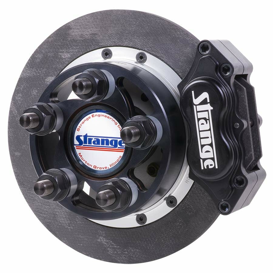 C18065UC-Strange Pro Carbon Rear Brake Kit For 5" Bolt Circle Using 5/8" Studs Fits Late Big Ford Housing Ends with 2.50" Brake Offset