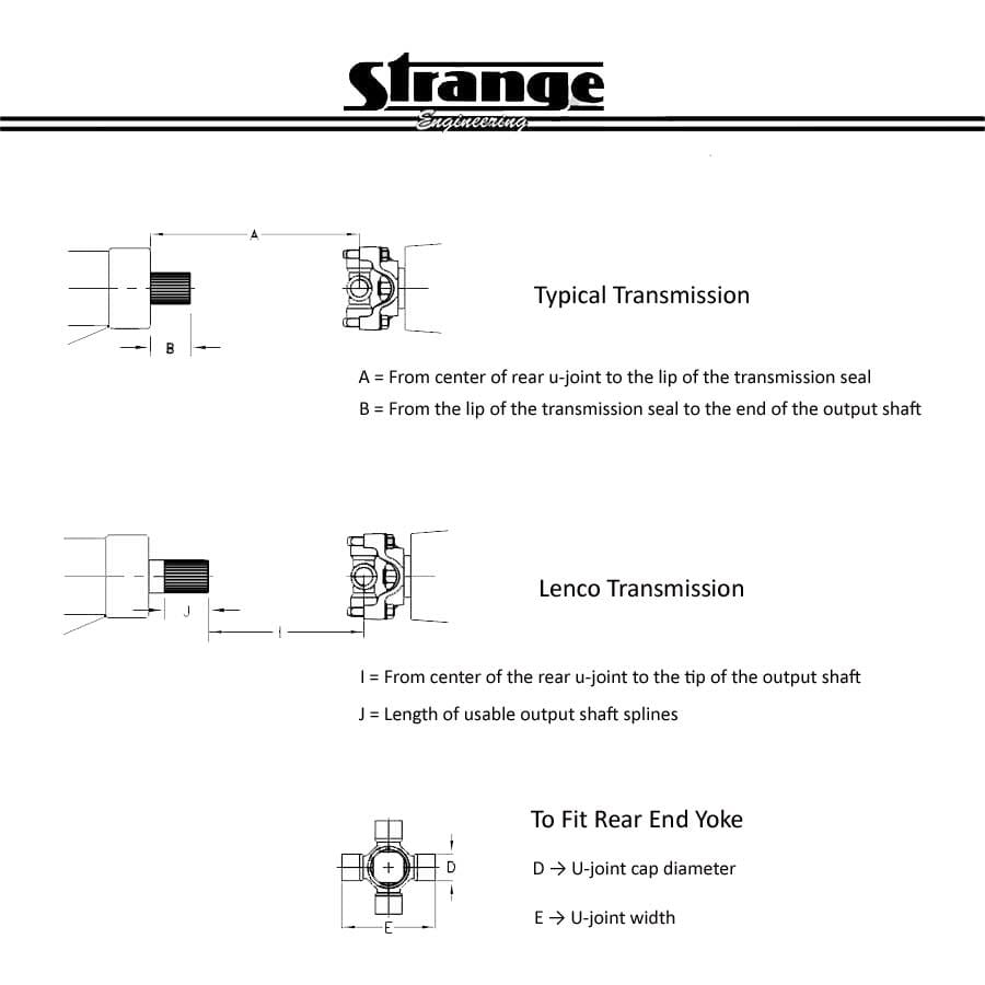 3 1/2? Seamless Chrome Moly Driveshaft | With Strange Forged 1350 Weld Ends & Solid U-joints