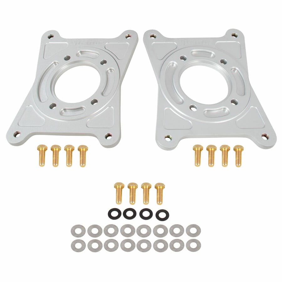 Strange Pro Series Dual Rear Brake Kit | For One Piece Aluminum Dragster Housing | 1 Pc Rotors, 4 Piston Calipers & DTC-30 Semi Metallic Pads