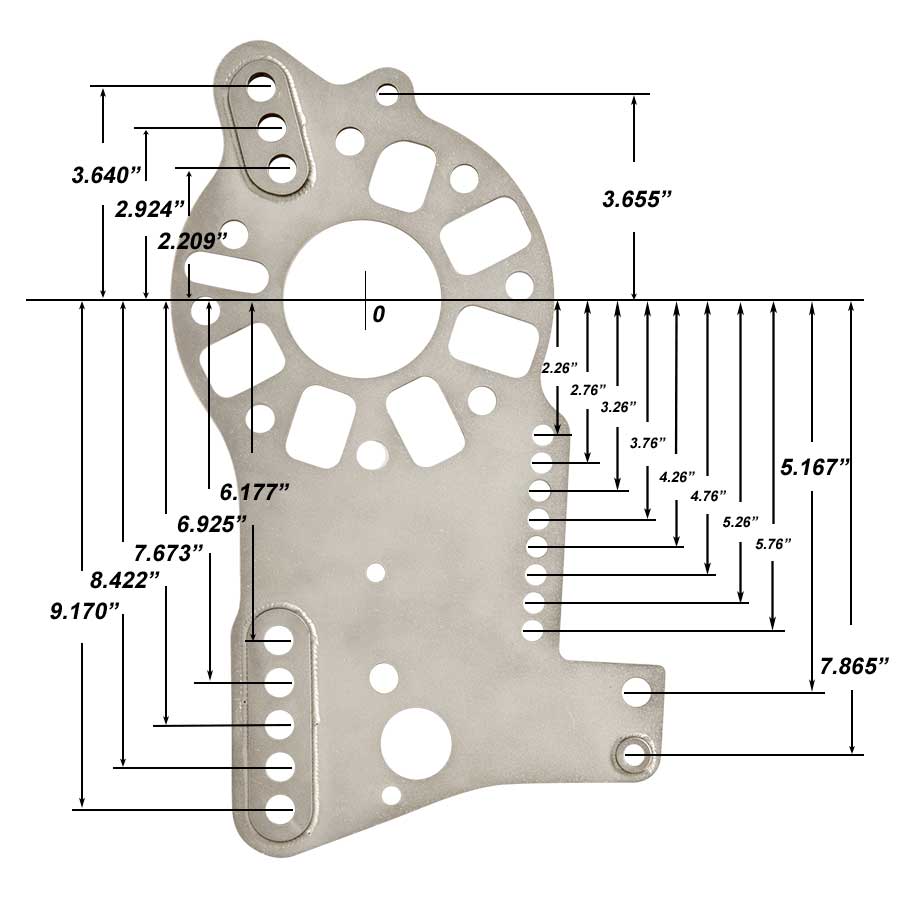 Heavy Duty 4-Link Plates With Adjustable Shock Mounts | For Strange Pro Mod & Modular 4-Link Housing