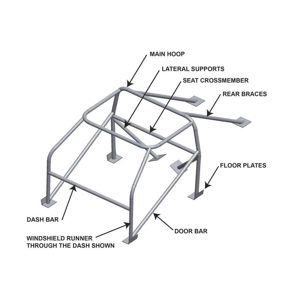 1954 Studabaker Commander 10 Point Roll Cage DOM Mild Steel