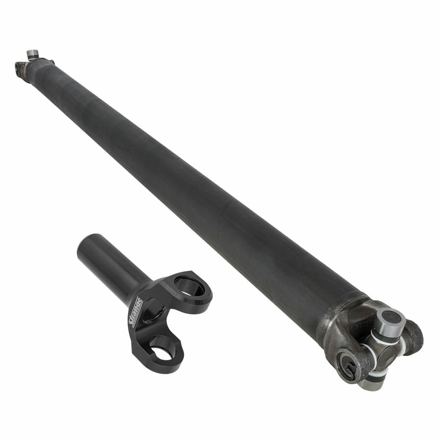 U1699F60C-Seamless Chrome Moly Driveshaft Assembly With Chrome Moly Trans Yoke, 1350 Weld Ends & U-joints For Strange S60 Installed in 1993-2002 GM F-Body