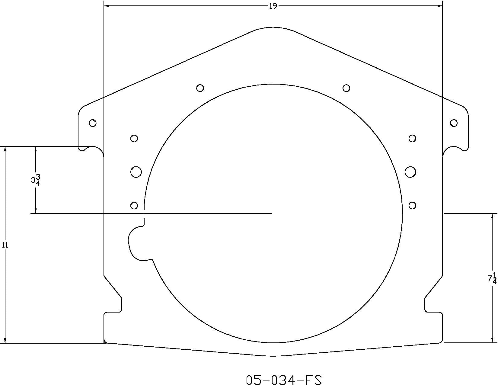 Full Mid Motor Plate - S&W 4-Link Dragster