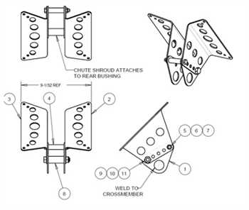 Parachute mount 4-link Dragster
