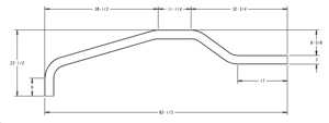 Frame Rails 2" X 3"  - Ladder Bar, Low Profile