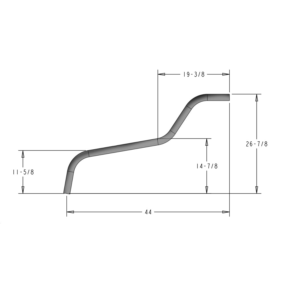 Dropped Side Bars - Pair 1-3/4 x .120 DOM Mild Steel