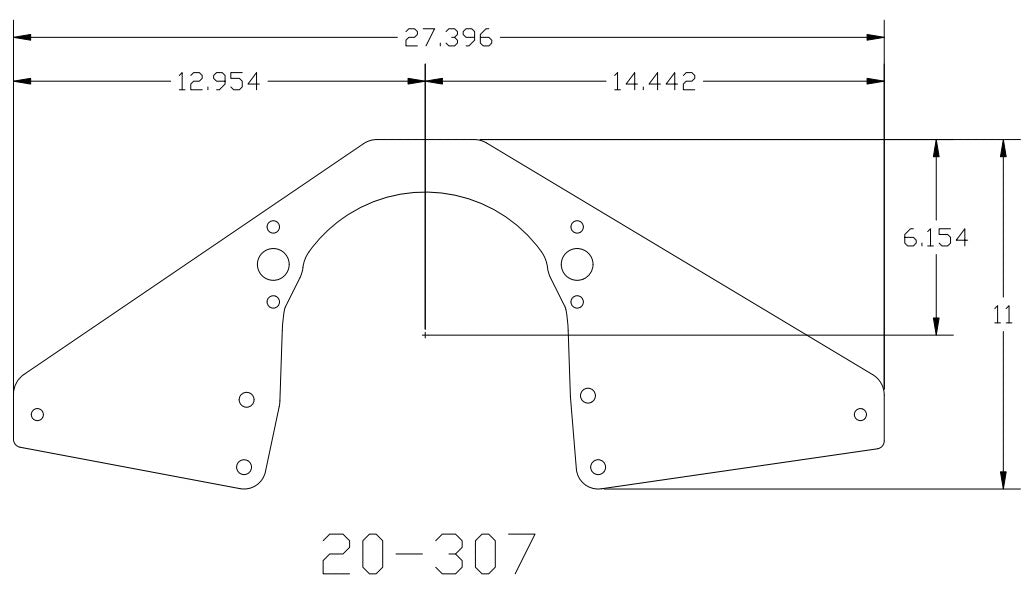 67-69 Camaro & 68-78 Nova BBC Plate Fitted Motor Plate