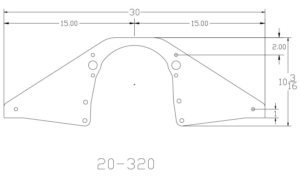 BBC Front Plate For S&W A-Arm Frame Kit For Camaro - Nova