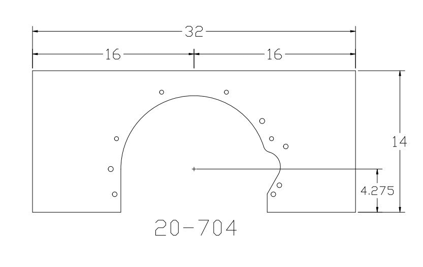Mopar 383-426 & 440 1/4" Aluminum Mid-Plate