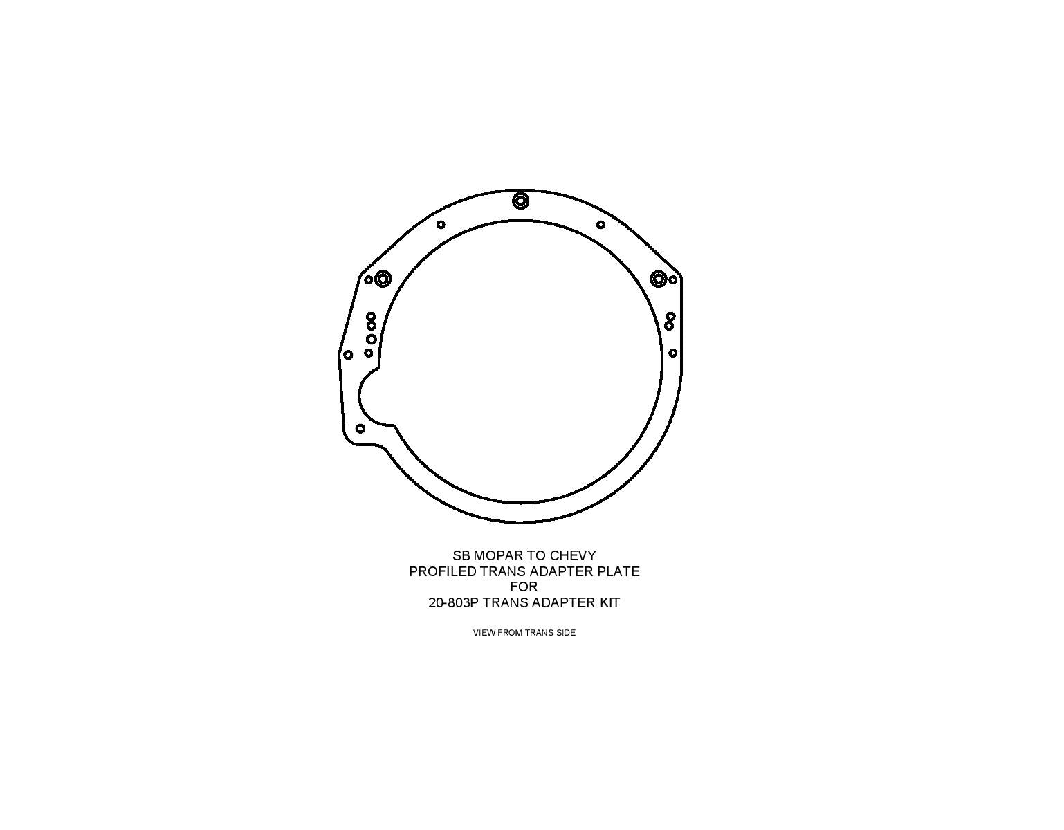 Transmission Adapter Plate - Profiled - Small Block Chrysler To Powerglide