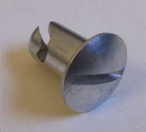 1/4 Turn Oval Head Button .500 Grip Slotted Aluminum