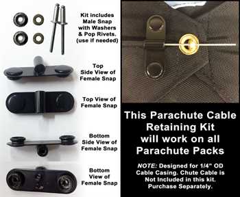 Cable Release Clip For Parachute Pack 3/8 Cable