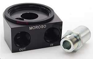 Moroso Oil Cooler- Filter Adapter, Universal Sandwich #23699