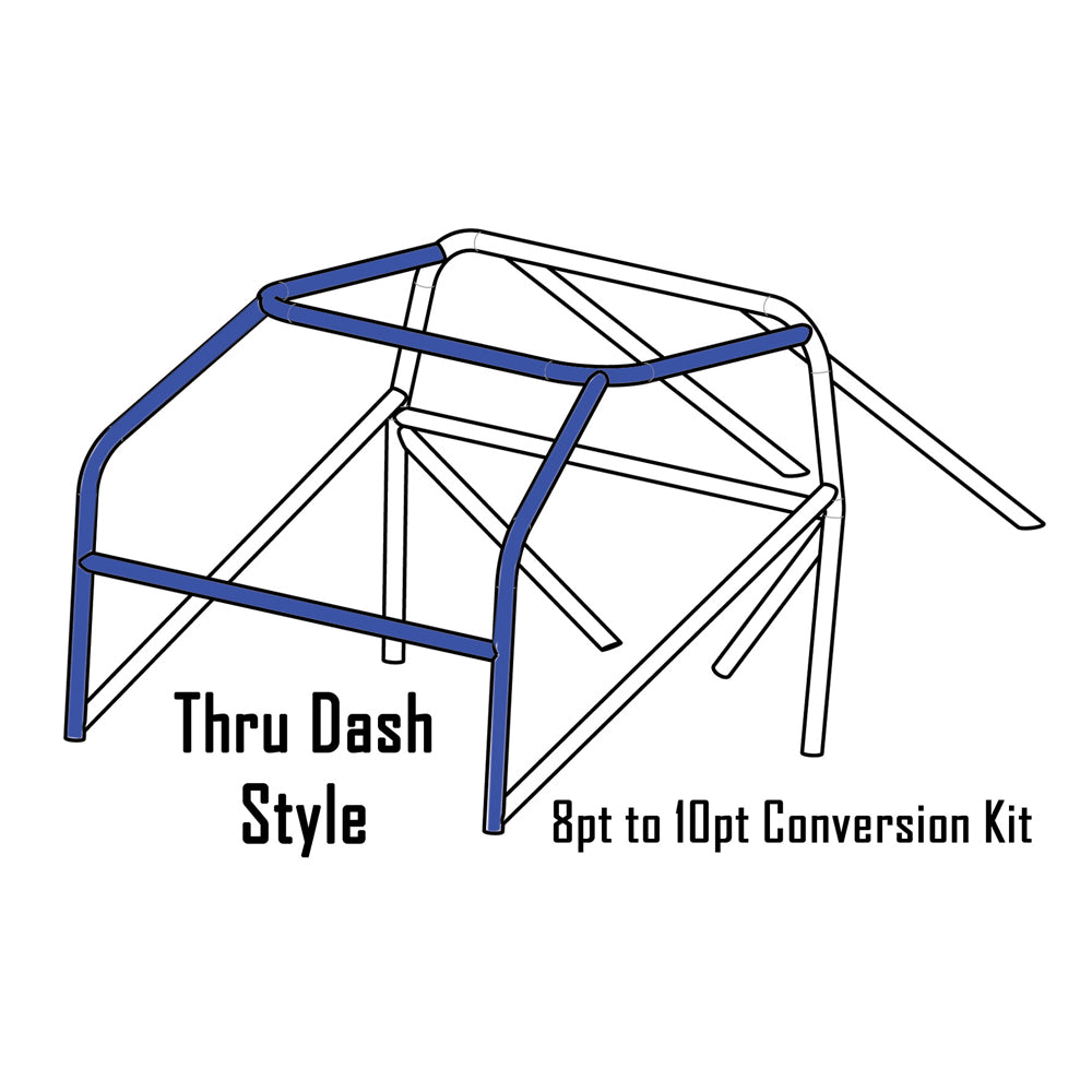 95-98 Nissan 240SX 10 Point Cage Conversion DOM Through Dash