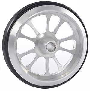Wheelie Bar Wheel Billet Spoke Style 3/8 Hole No Bearing
