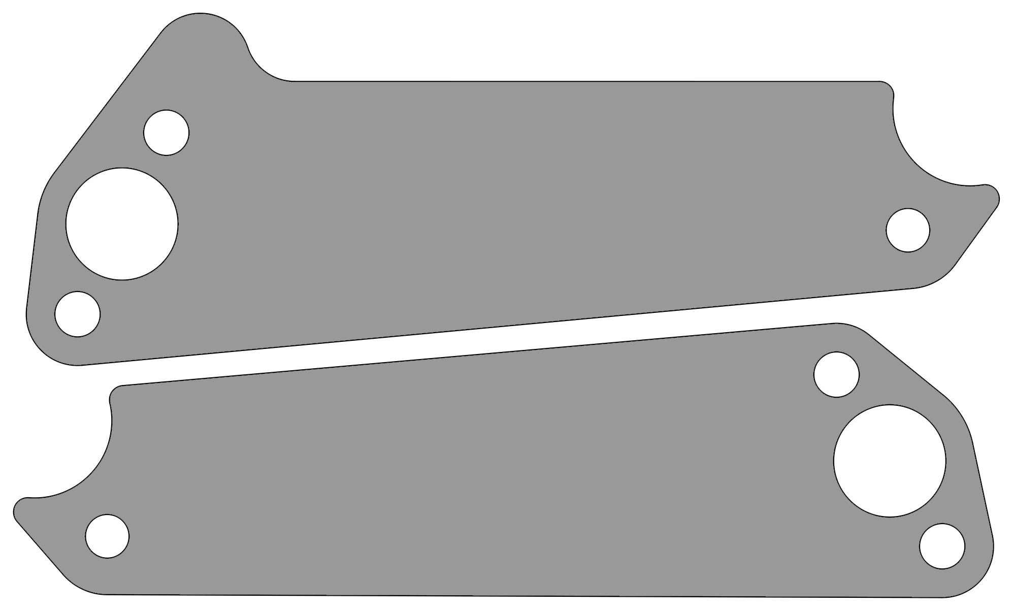 Front Motor Mount Pair for Small Block Chevy - S&W Dragster