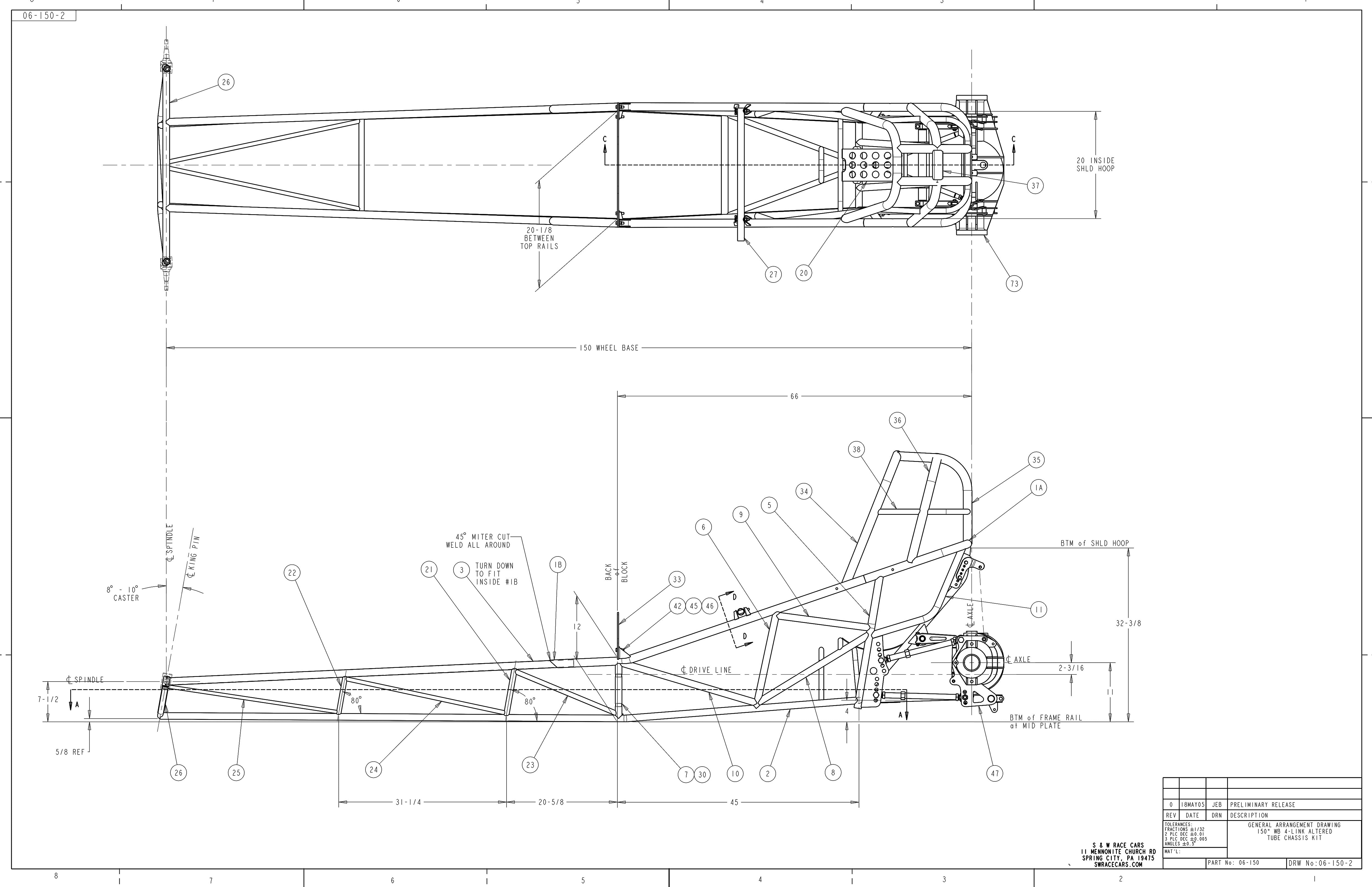 150" Advanced ET Altered With Swing Arm Rear Suspension Blueprint