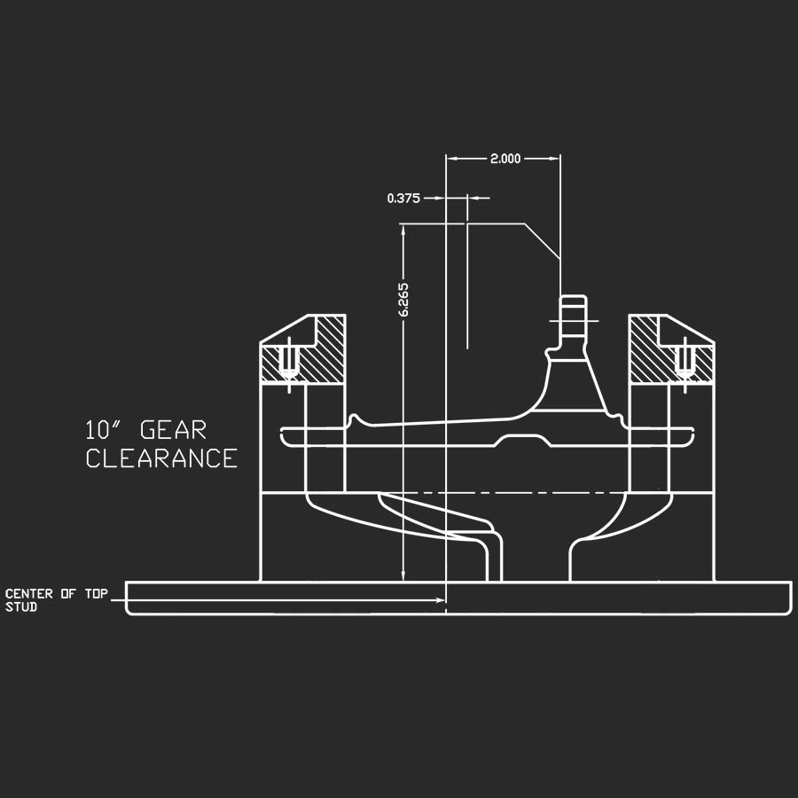 3.812″ Billet Case and Support Package  With Taper / Ball Bearing Pinion Support  For 10″ Development 35 Spline Pro Gears
