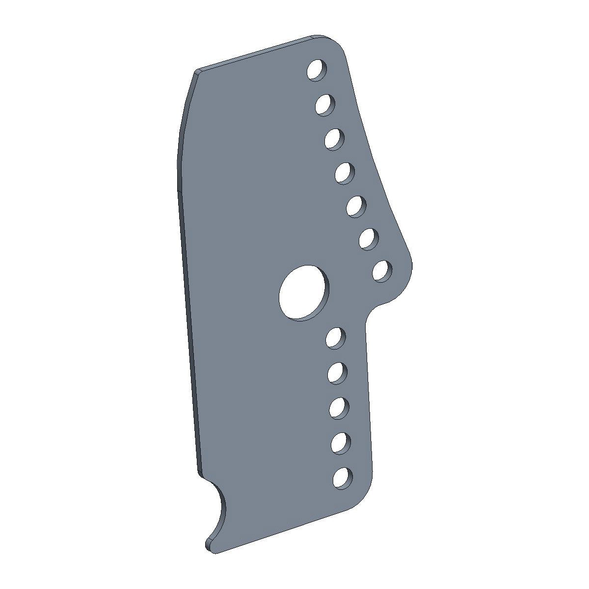 Pro 500 4-Link Frame Bracket Mild Steel - Notched For Round Tube Crossmember