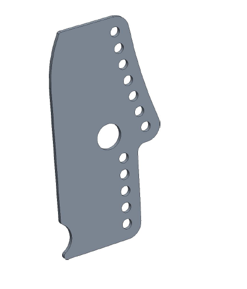Pro 500 4-Link Frame Bracket Chromoly, Notched For Round Tube Crossmember