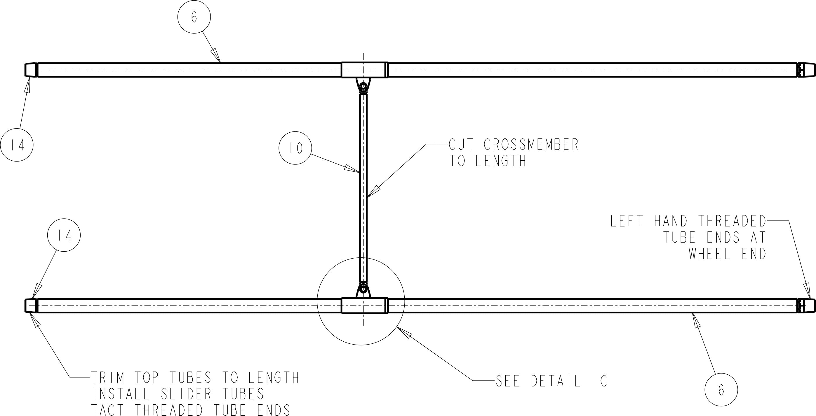 80" Tubular Wheelie Bar Kit Unwelded