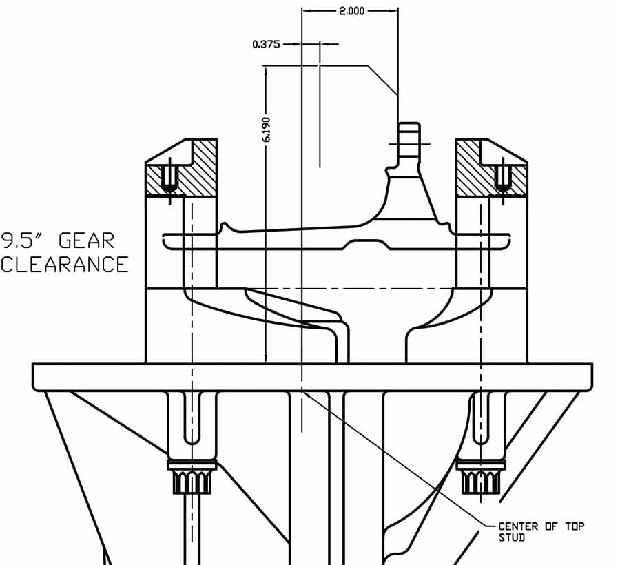 HD Pro Aluminum Center Section | HD 40 Spline Spool, 28 Spline Pro Gear & Female Coupler