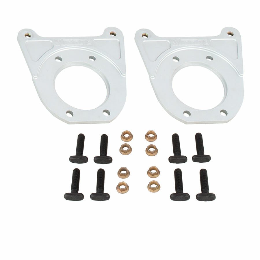 Strange Pro Carbon Rear Brake Kit | For 5″ Bolt Circle Using 5/8″ Studs | Fits Late Big Ford Housing Ends