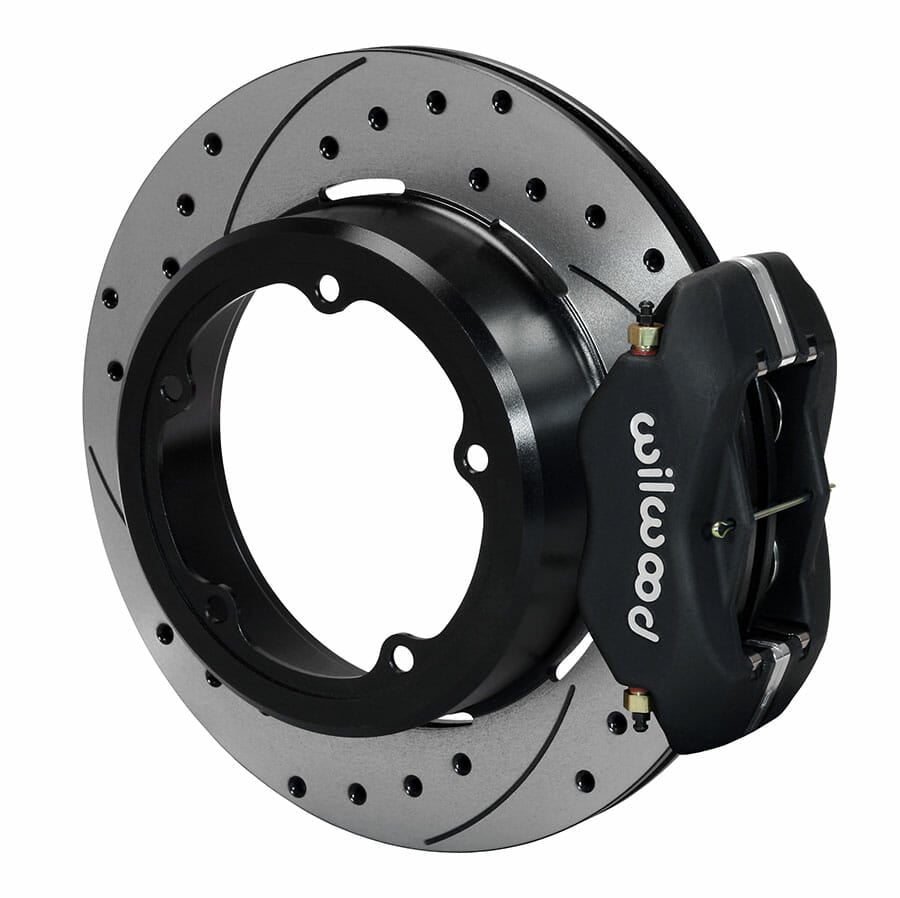 B2711WC-Strange / Wilwood Pro Touring Brake Kit  With 12.19" Rotors &amp; Black Four Piston Calipers