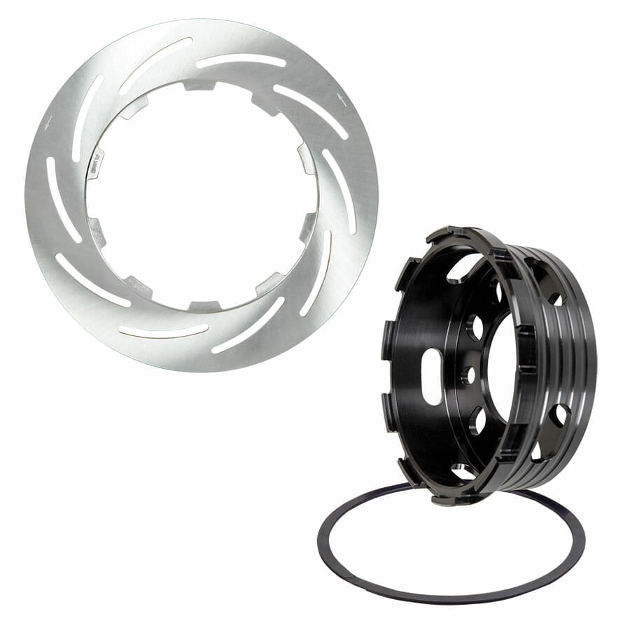 Pro II Stainless Steel Dynamic Drive Mount Rear Brake Kit | For 1957-1964 Oldsmobile Housing Ends | Pro Series 2S Rotors, 4 Piston Billet Evolution 4 Calipers | & DTC-30 Semi Metallic Pads