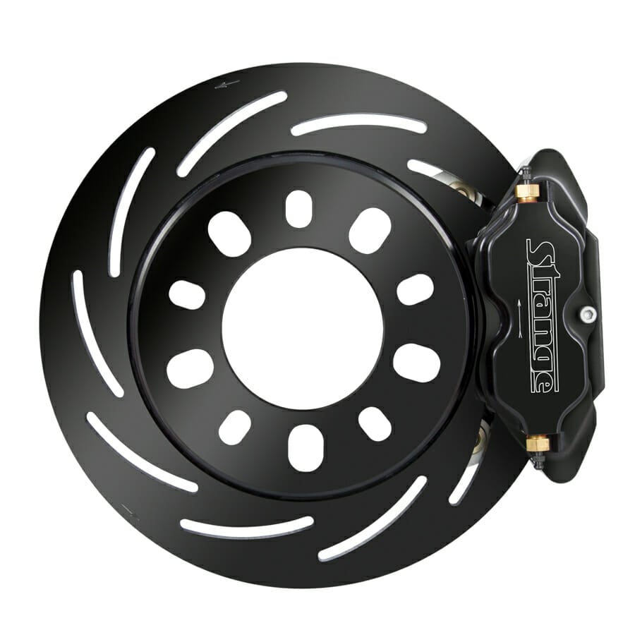 Strange Pro II H/D Front Brake Kit | 1993-2002 Toyota Supra Reusing OEM Hubs | 2 Pc Rotors, 4 Piston Calipers & DTC-30 Semi Metallic Pads